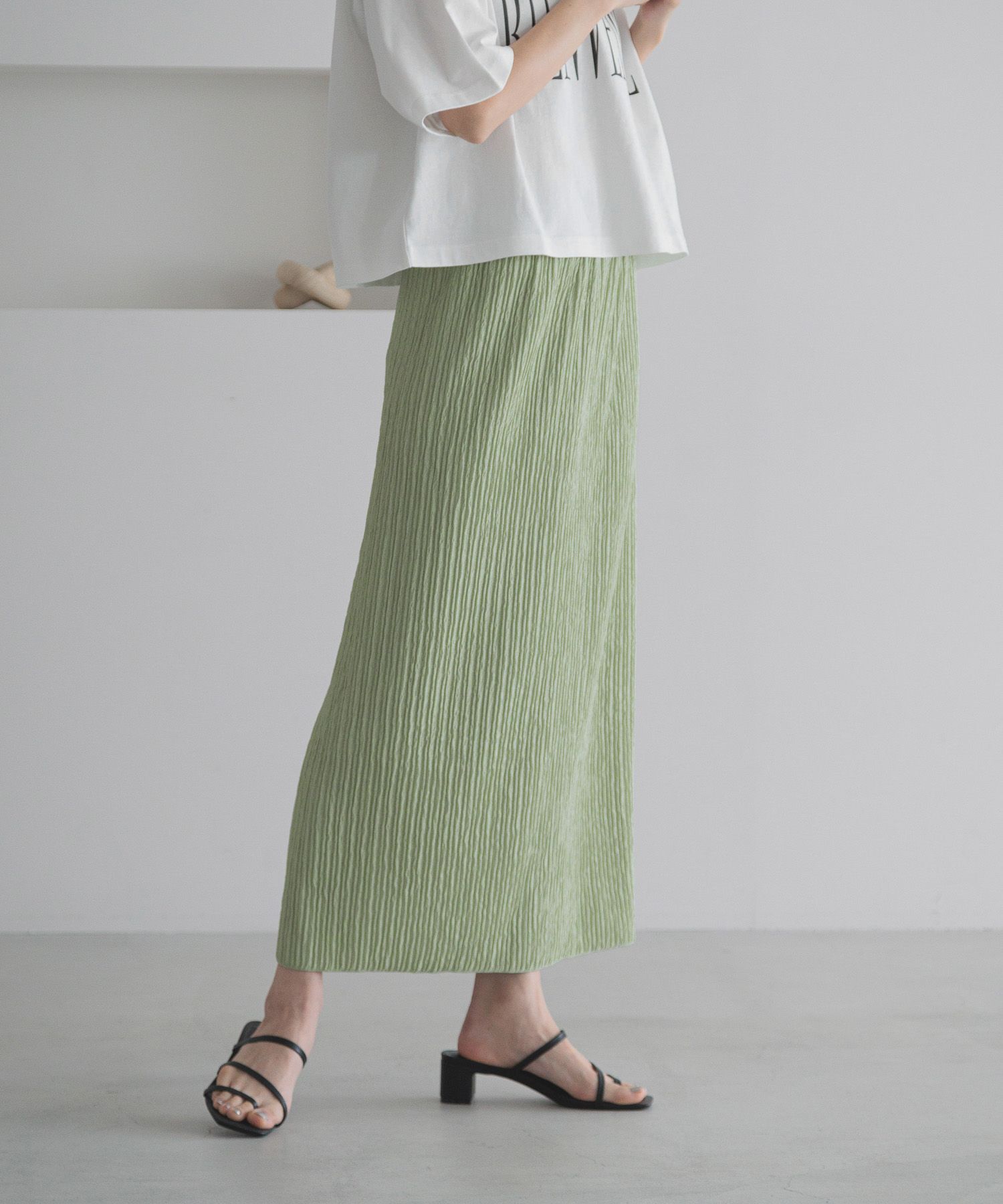 LOWRYS FARM「ジャガードプリーツスカート」|スカート|GRN2