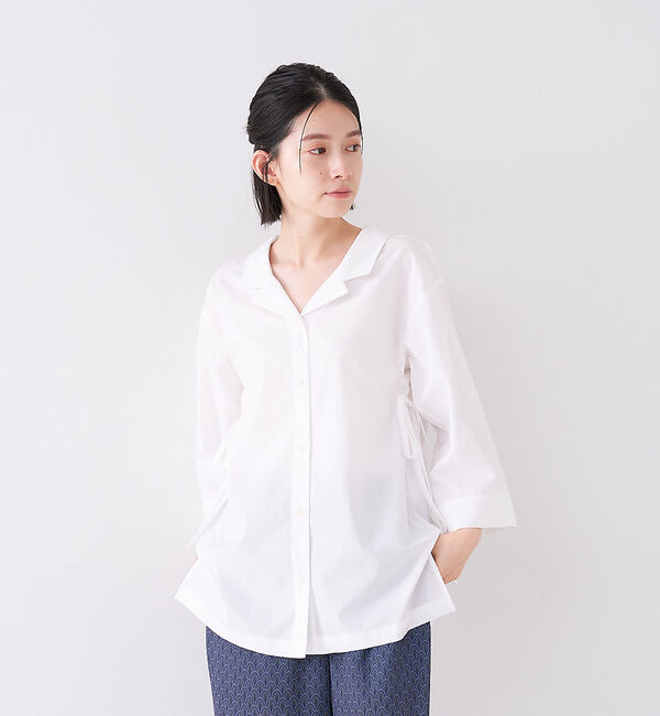 collex「＜手洗い可＞バックギャザーブラウス」|シャツ・ブラウス|ホワイト
