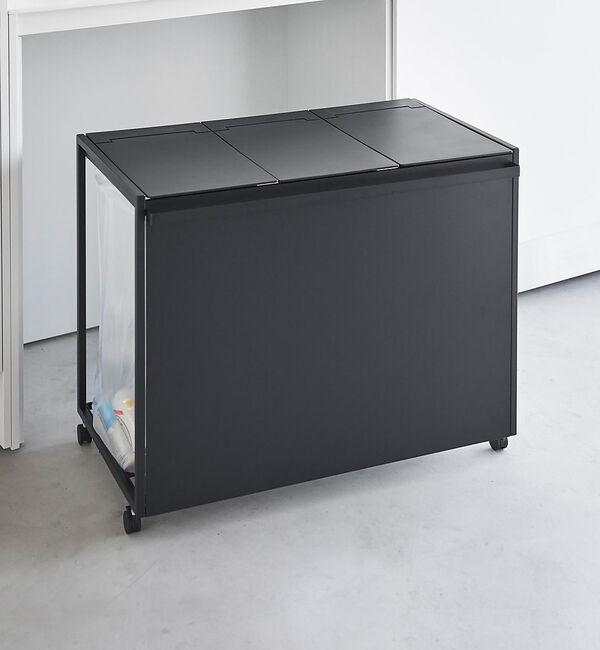 collex「【tower/タワー】蓋付き目隠し分別ダストワゴン 45L 3分別 キッチン ゴ」|食器・キッチングッズ|