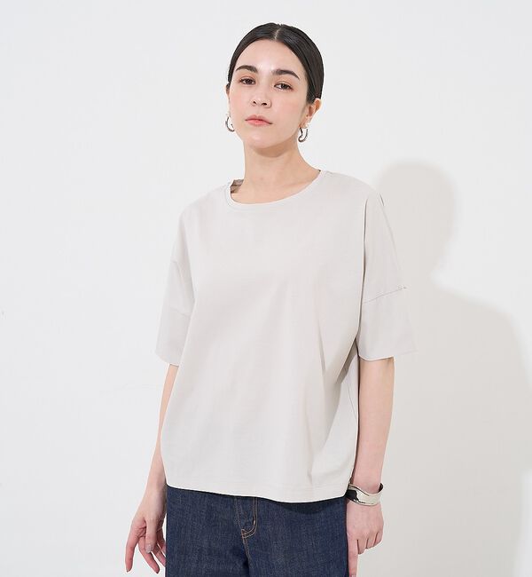 collex「【接触冷感・UVカット】コンパクトクールTシャツ」|Tシャツ・カットソー|ライトグレー