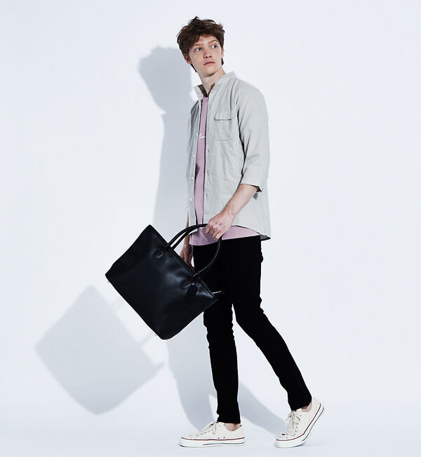 ABAHOUSE「【WEB別注】スプリットレザー トート バッグ / 天ファスナー付き」|トートバッグ|