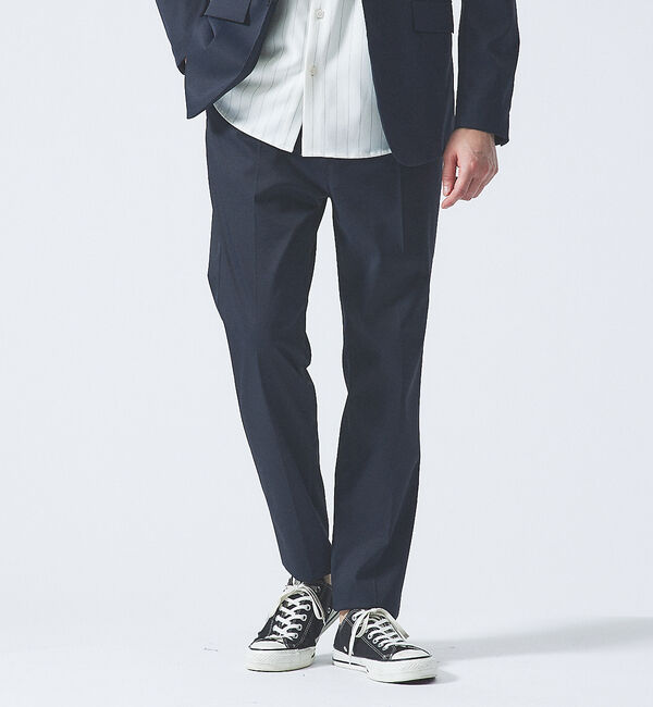 ABAHOUSE「【WWS / セットアップ対応】Bizフルレングス パンツ」|スラックス|ダークネイビー