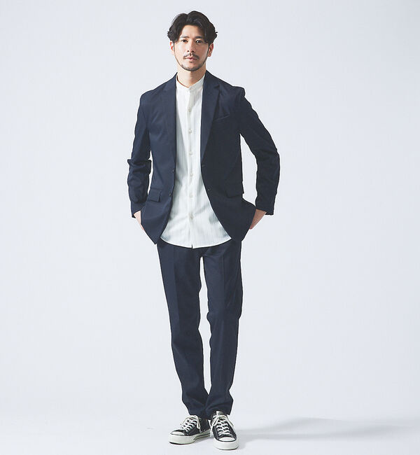 ABAHOUSE「【WWS / セットアップ対応】Bizフルレングス パンツ」|スラックス|