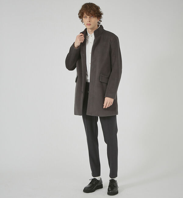 ABAHOUSE「【毛玉レス】ウール調メルトン スタンドコート」|その他|