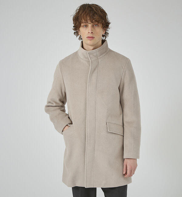 ABAHOUSE「【毛玉レス】ウール調メルトン スタンドコート」|その他|