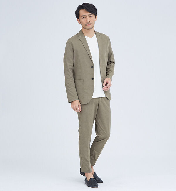 ABAHOUSE「【セットアップ対応/接触冷感】ハイブリット リラックス スラックス」|スラックス|