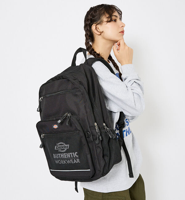 ABAHOUSE「【DICKIES/ディッキーズ】WITH POUCH STUDENT PACK/」|リュック|ブラック系その他1