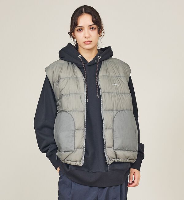 ABAHOUSE「【NANGA/ナンガ】SHEER DOWN VEST/ シアーダウンベスト/N2」|ダウン|グレー