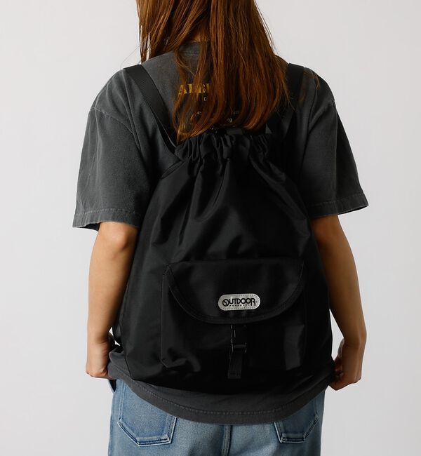 ABAHOUSE「【OUTDOOR PRODUCTS / アウトドアプロダクツ】Front Poc」|リュック|ブラック