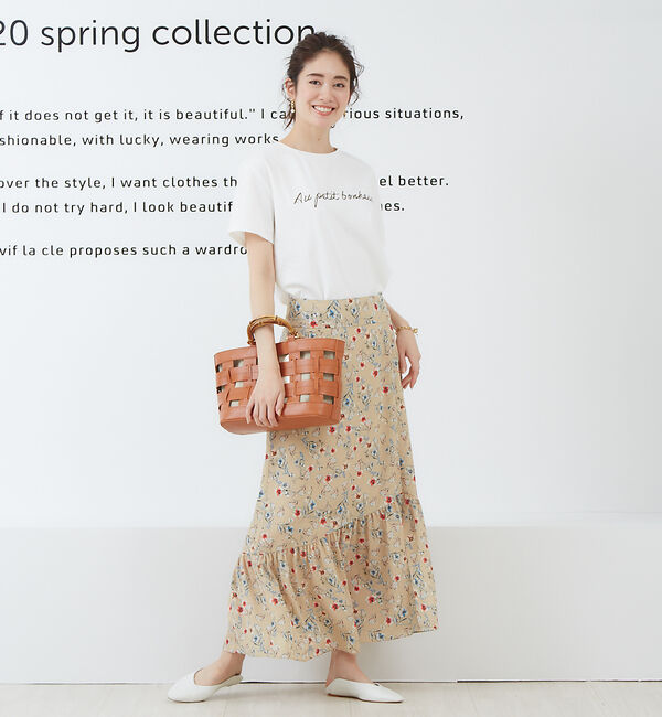 Rouge vif「フレンチフラワープリントスカート」|スカート|