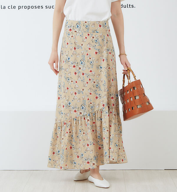 Rouge vif「フレンチフラワープリントスカート」|スカート|