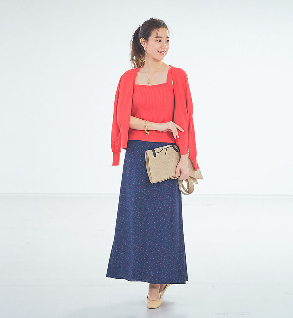 Rouge vif「ドットロングスカート」|スカート|
