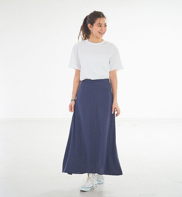 Rouge vif「ドットロングスカート」|スカート|