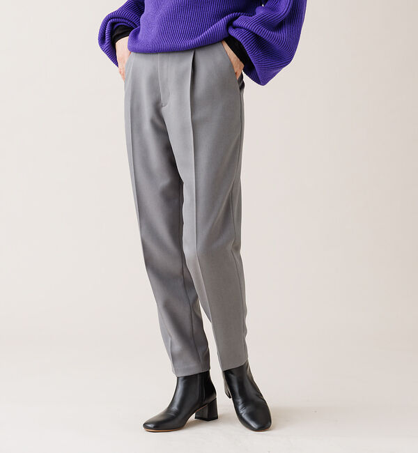 Rouge vif「【XSサイズ展開】 パウダーツイルテーパードパンツ」|その他|チャコールグレー