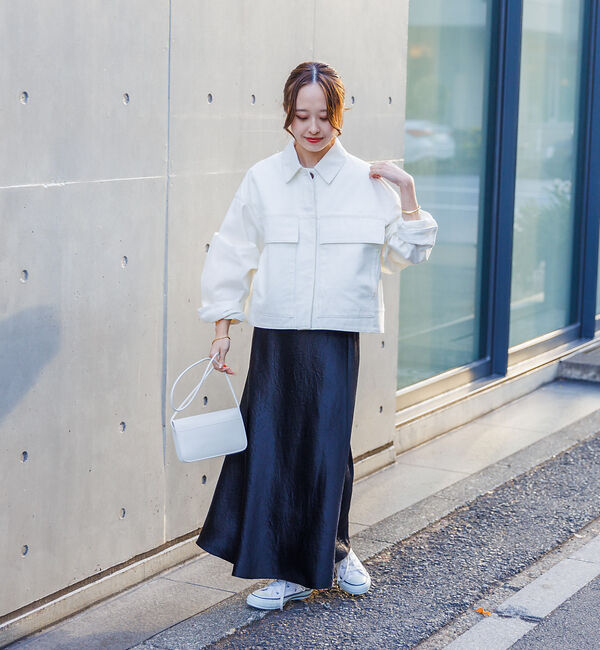 Rouge vif「ショート丈ビッグフラップコクーンブルゾン」|ブルゾン・スタジャン|