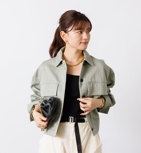 Rouge vif「ショート丈ビッグフラップコクーンブルゾン」|ブルゾン・スタジャン|