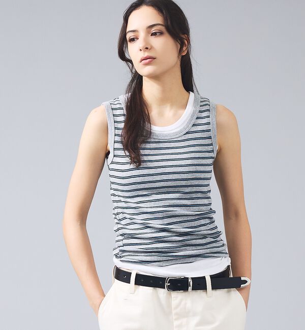 Rouge vif「【Robert P.Miller/ロバートピーミラー】パネルリブタンクトップ【W」|キャミソール|