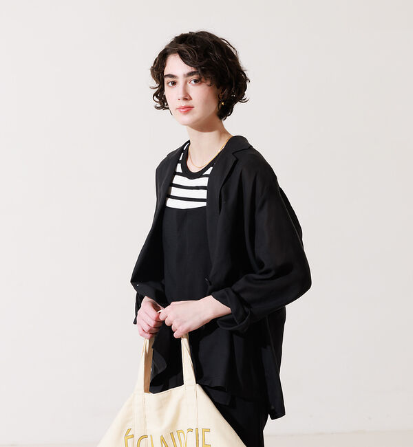 Rouge vif「リネンライクストレッチサロペット」|オールインワン|