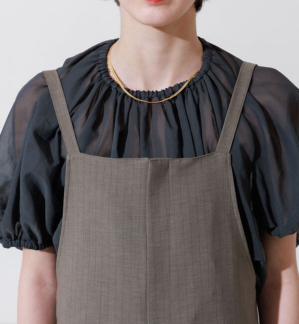 Rouge vif「リネンライクストレッチサロペット」|オールインワン|