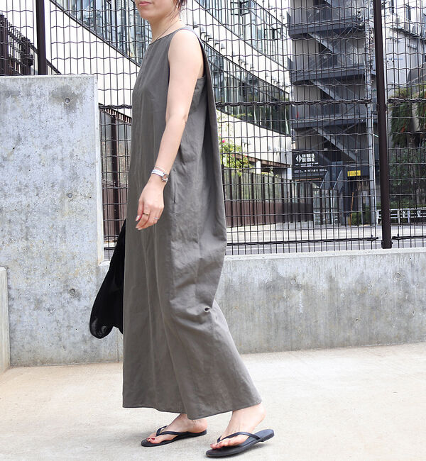 Rouge vif「麻混ノースリーブタックワンピース」|ワンピース|