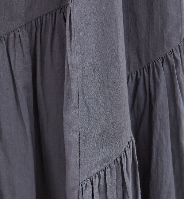 Rouge vif「コットンボイルスモッキングマキシスカート」|スカート|