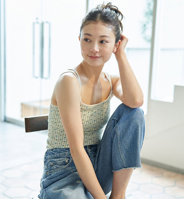 Rouge vif「【JEMORGAN/ジェーイーモーガン】花柄 カップ付キャミソール / TCワッ」|キャミソール|