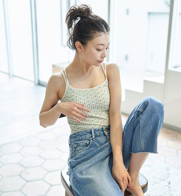 Rouge vif「【JEMORGAN/ジェーイーモーガン】花柄 カップ付キャミソール / TCワッ」|キャミソール|