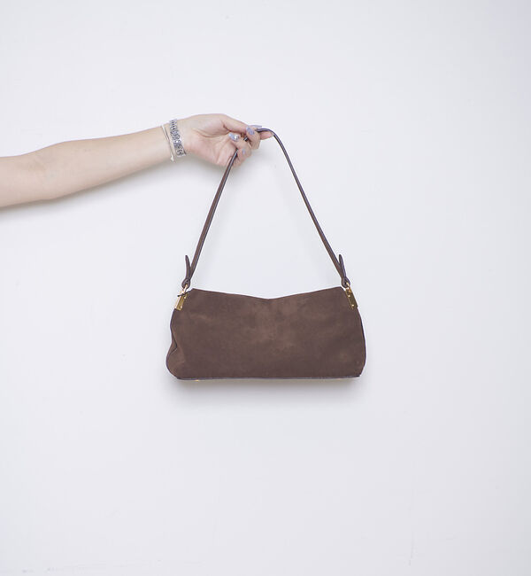 Rouge vif「【MAESTOSO/マエストソ】スクエアスウェードバッグ　ポーチ付き」|ショルダー・メッセンジャー|