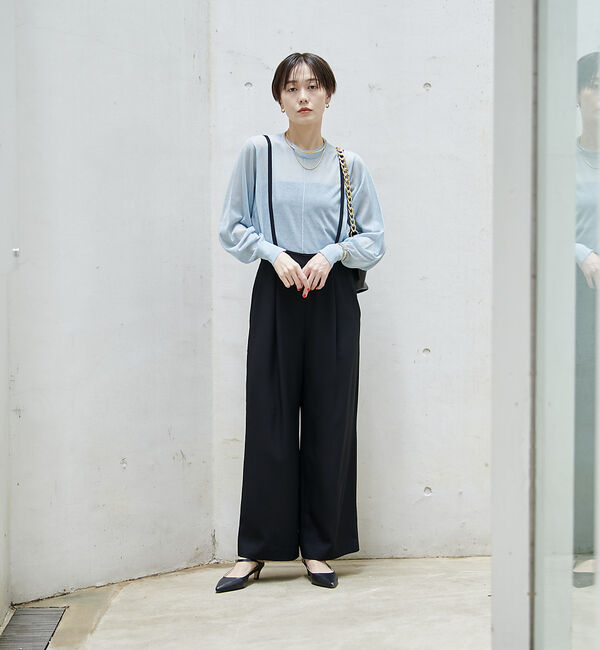 Rouge vif「コットンナイロンシアークルーネックプルオーバー」|ニット・セーター|