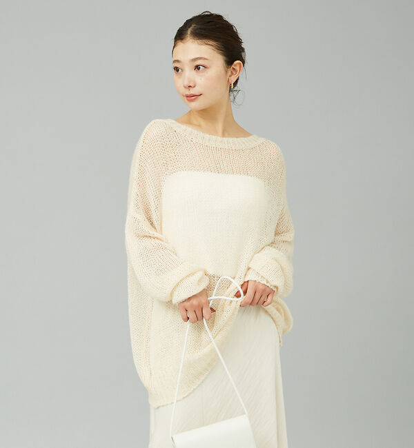 Rouge vif「モヘアライクシアー2WAY ニットプルオーバー」|ニット・セーター|