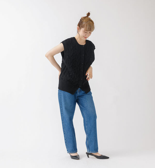 Rouge vif「ケーブルニット2WAYベスト」|ニット・セーター|