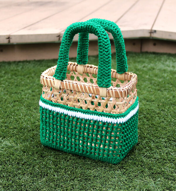 Rouge vif「【THAILAND MADE / タイランド メイド】かごバッグ / パームツリ」|かごバッグ|グリーン