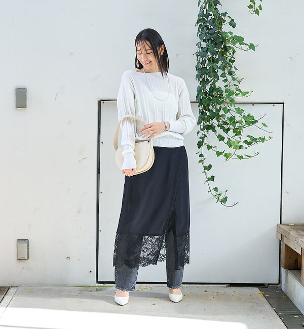 Rouge vif「変形ストライプ前後2WAYニット / カーディガン」|ニット・セーター|