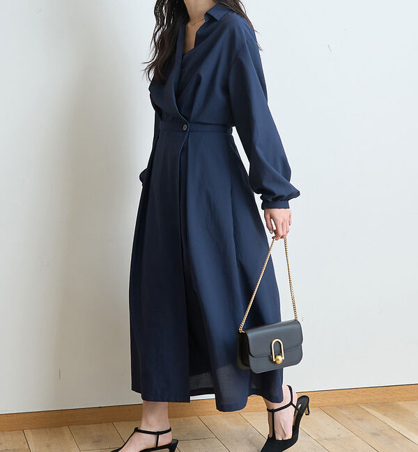 Rouge vif「カシュクールワンピース」|ワンピース|ネイビー