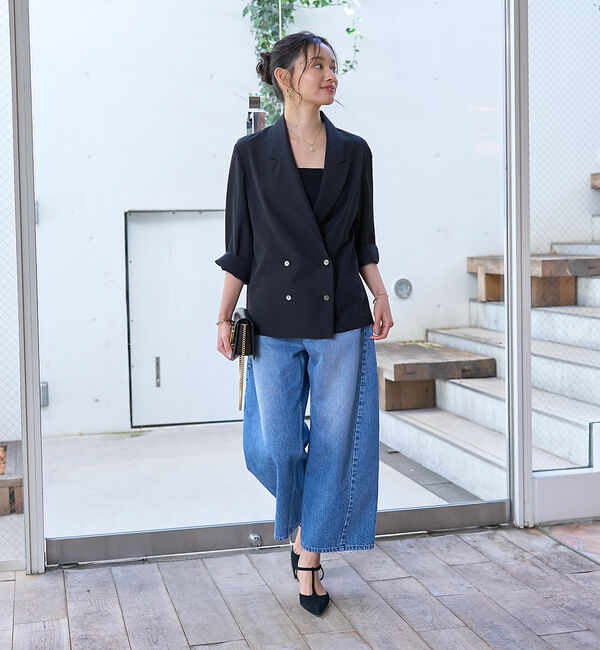 Rouge vif「【RED CARD/レッドカード】Oregon　カーブワイドクロップドデニム」|デニム|