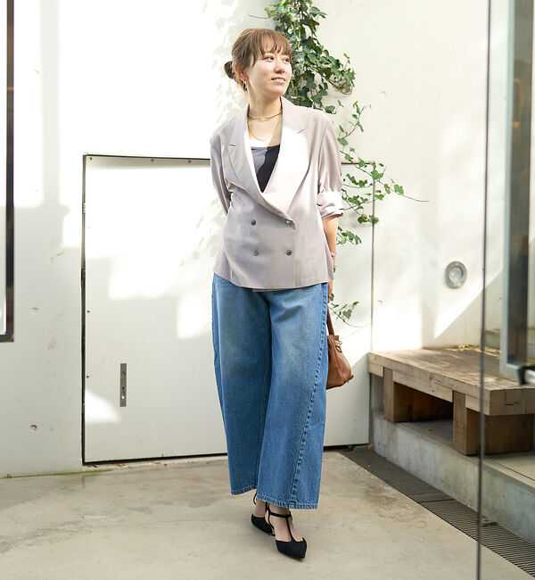 Rouge vif「【RED CARD/レッドカード】Oregon　カーブワイドクロップドデニム」|デニム|