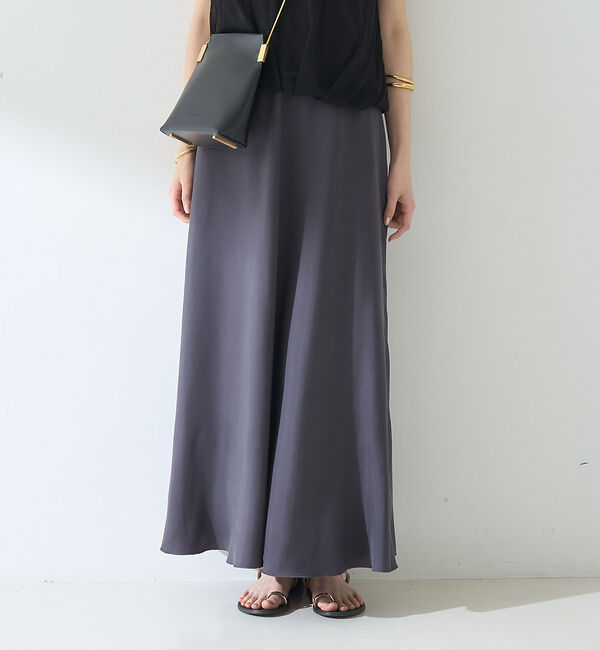 Rouge vif「ヴィンテージライクキュプラバイヤスロングスカート」|スカート|