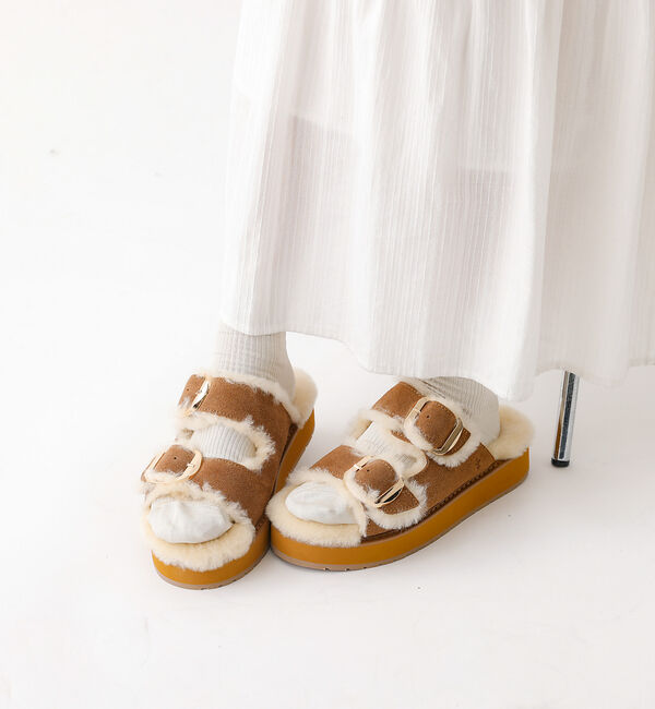 Rouge vif「【EMU Australia/エミュオーストラリア】ファーサンダル/サンダル/フ」|サンダル|