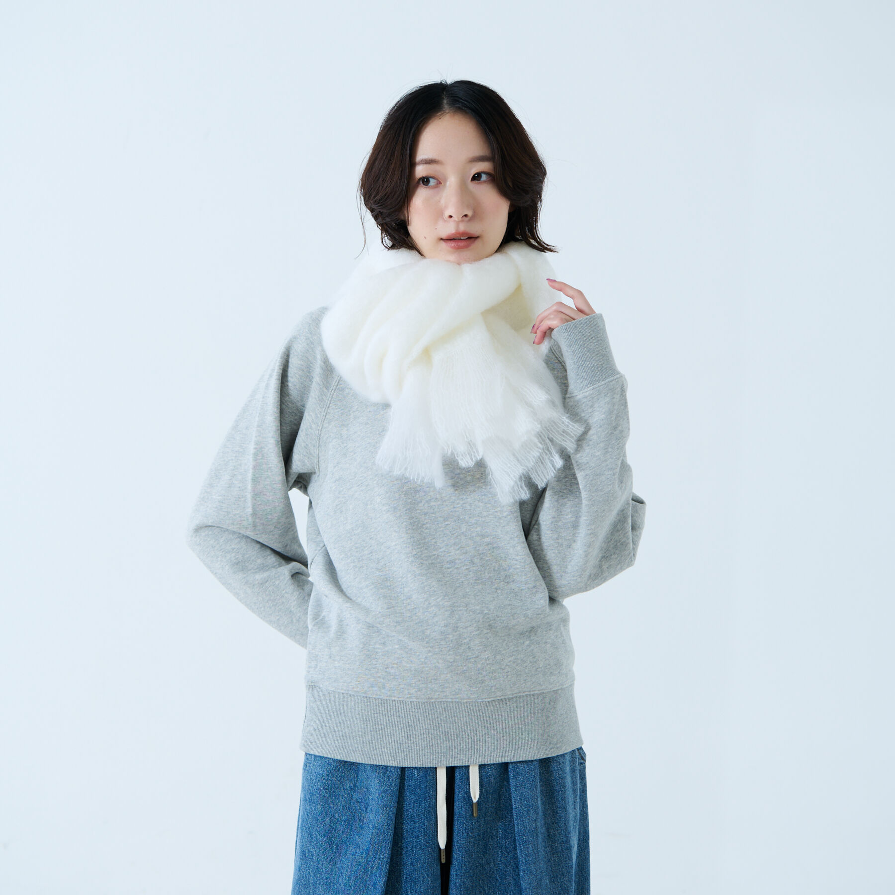 Rouge vif「【814 EZCARAY / エスカライ】モヘアストール / マフラー / 大判」|マフラー|