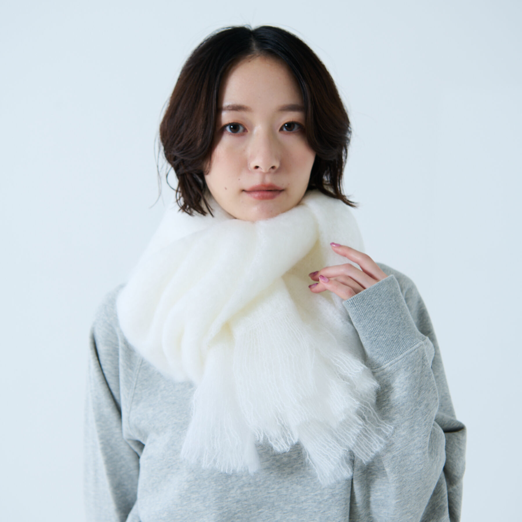 Rouge vif「【814 EZCARAY / エスカライ】モヘアストール / マフラー / 大判」|マフラー|