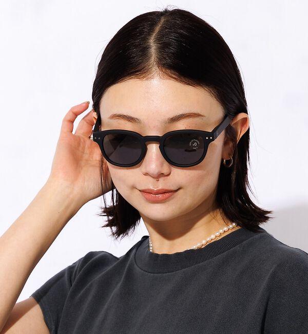 Rouge vif「【IZIPIZI】サングラス / ボストン / ウェリントン / UVカット /」|メガネ|ブラック