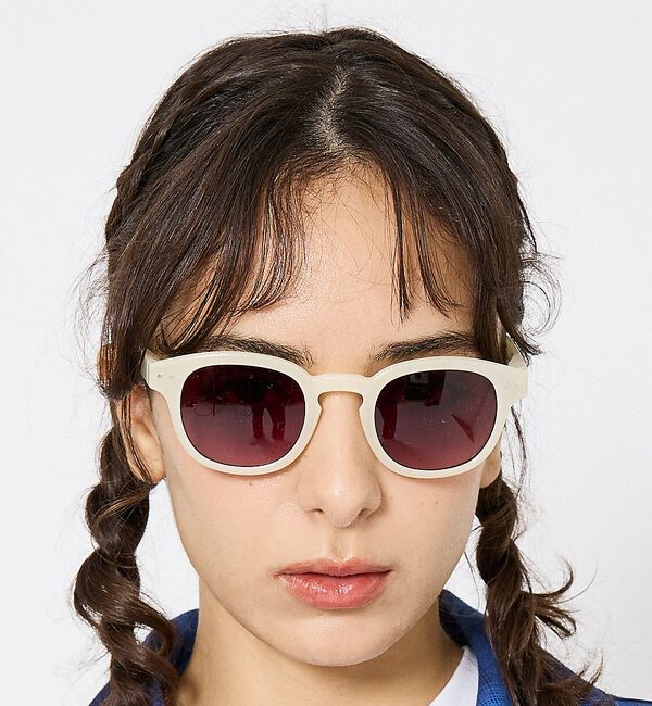 Rouge vif「【IZIPIZI】サングラス / ボストン / ウェリントン / UVカット /」|メガネ|クリーム