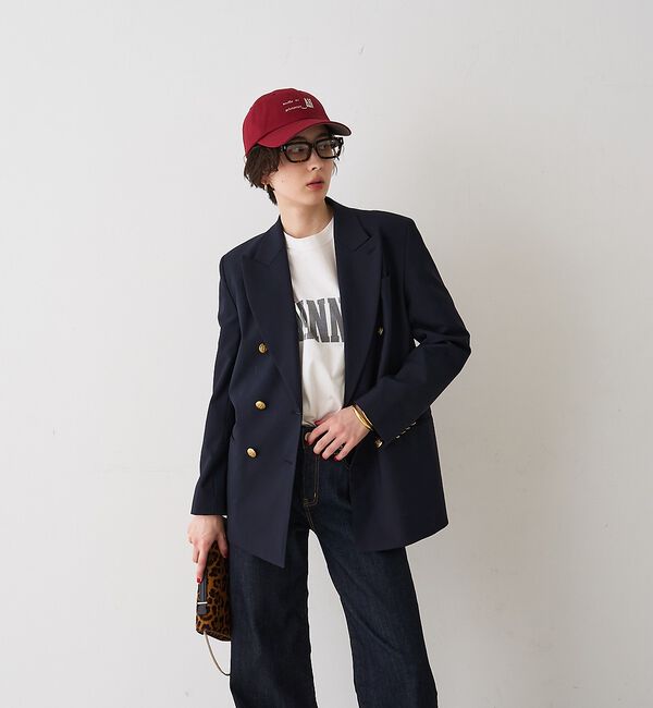 Rouge vif「メンズライクダブルジャケット」|テーラードジャケット|