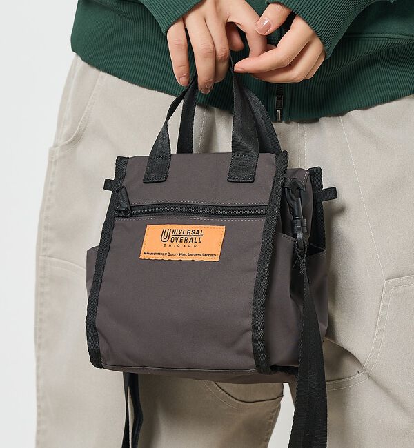 Rouge vif「【UNIVERSAL OVERALL/ユニバーサルオーバーオール】2WAYミニシ」|ショルダー・メッセンジャー|チャコールグレー