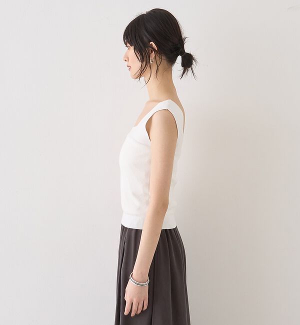 Rouge vif「テンセルコットン総針スクエアネックニットタンク」|キャミソール|