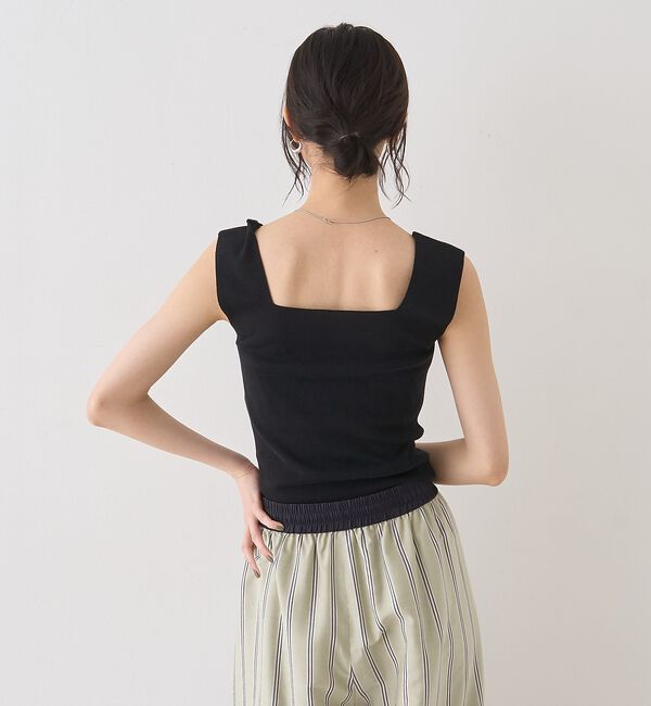 Rouge vif「テンセルコットン総針スクエアネックニットタンク」|キャミソール|