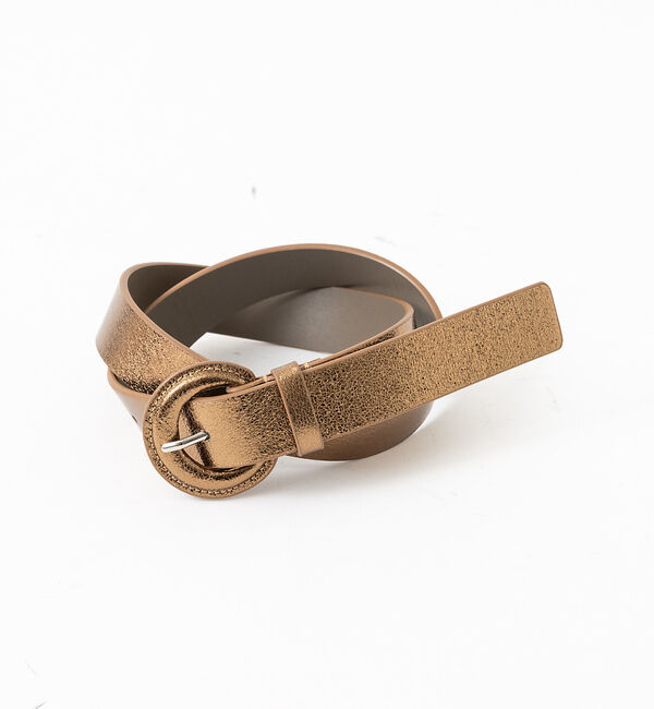 qualite「クルミバックルレザーベルト」|ベルト|ブロンズ