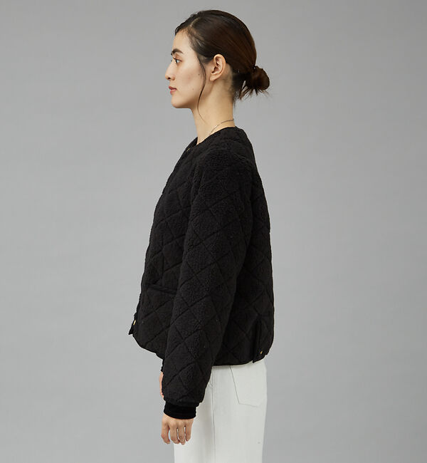 qualite「【TRADITIONAL WEATHERWEAR】キルティングボアブルゾン」|ブルゾン・スタジャン|