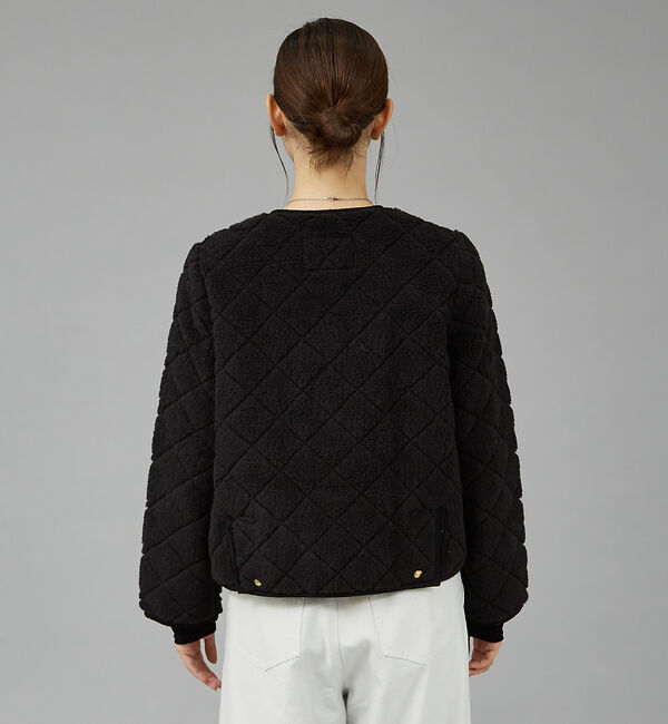 qualite「【TRADITIONAL WEATHERWEAR】キルティングボアブルゾン」|ブルゾン・スタジャン|