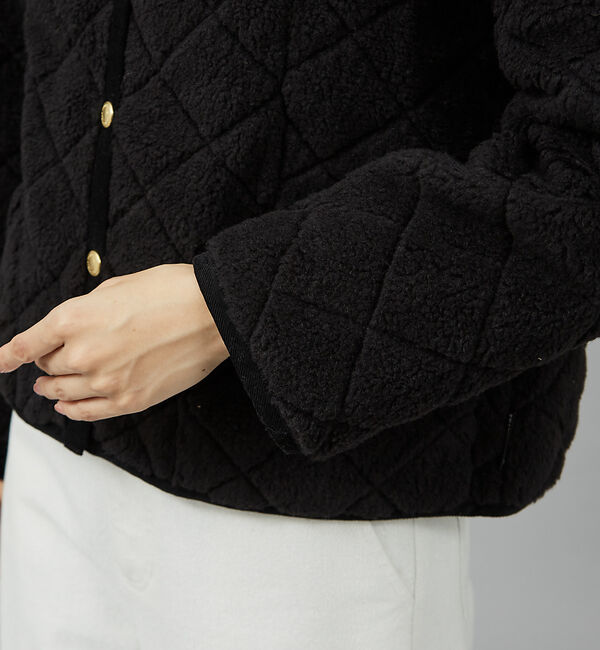 qualite「【TRADITIONAL WEATHERWEAR】キルティングボアブルゾン」|ブルゾン・スタジャン|